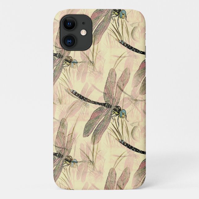 Vintage Dragonfly Print  Case-Mate iPhone Case (Back)