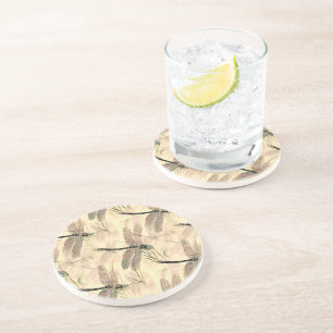 Vintage Dragonfly Print  Coaster
