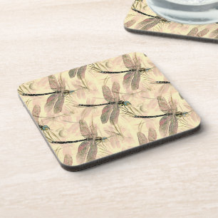 Vintage Dragonfly Print  Coaster