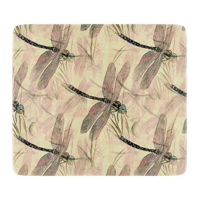 Vintage Dragonfly Print  Cutting Board (Front)