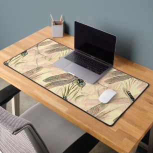 Vintage Dragonfly Print  Desk Mat