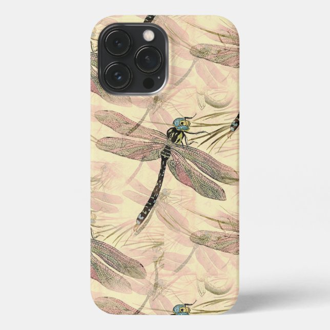 Vintage Dragonfly Print  iPhone Case (Back)