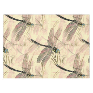 Vintage Dragonfly Print Tablecloth