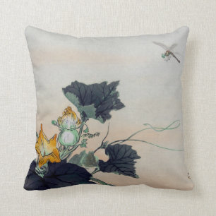 Vintage Dragonfly Throw Pillow