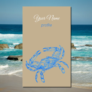 Vintage drawing - blue crab no2 - Business Card