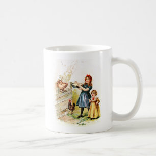 Vintage Drawing: Feeding the Pig Coffee Mug