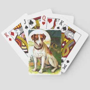 Vintage Drawing: Jack Russel Terrier Playing Cards