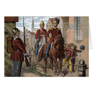Vintage Drawing: Redcoat Soldiers