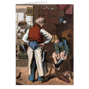 Vintage Drawing: The Shoemaker