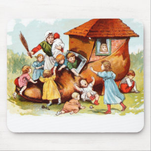 Vintage Drawing: The Woman Who Lives in a Shoe Mouse Pad