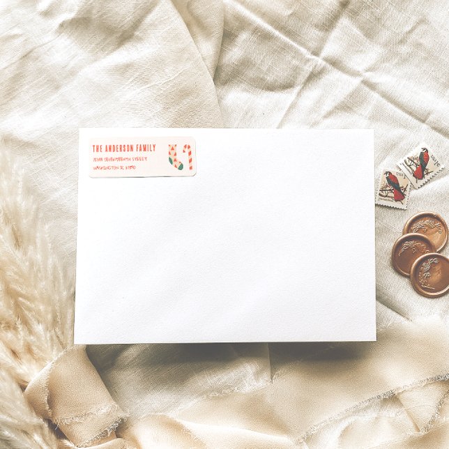 Vintage Drawn Cream Red Christmas Doddle Address (Creator Uploaded)