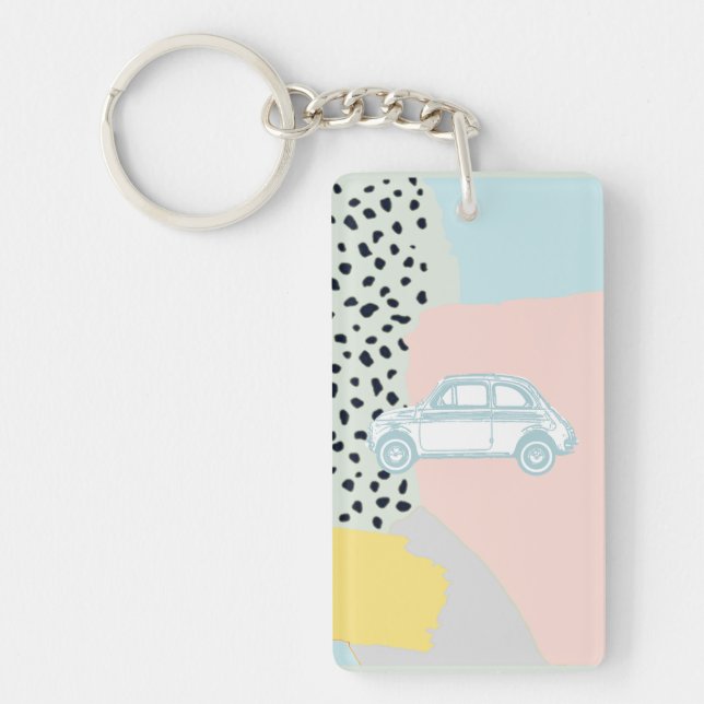 Vintage dream car keychain (Front)