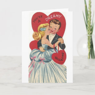 Vintage Dreamy Formal Dance Carte Saint-Valentin