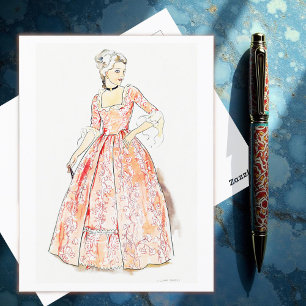 Vintage dress by Lillian Causey  Postcard
