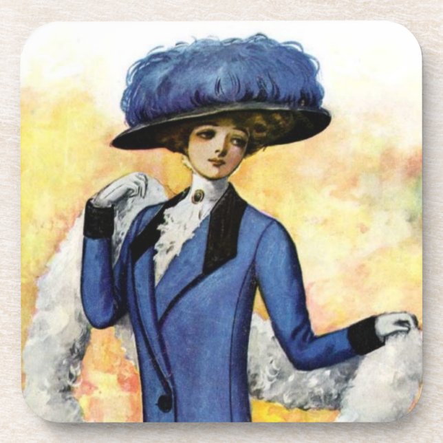 Vintage Dress Cork Coaster (Front)