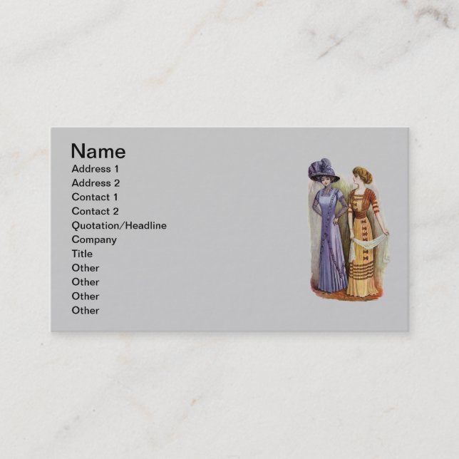 Vintage Dresses Business Card (Front)