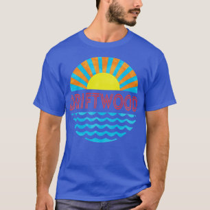 Vintage Driftwood Beach Sun And Waves T-Shirt