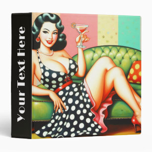 Vintage Drink Girl Binder
