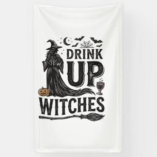 Vintage Drink Up Witches Halloween Shirt Design_1 Banner
