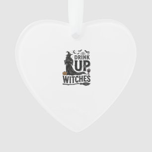 Vintage Drink Up Witches Halloween Shirt Design_1 Ornament