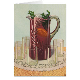 Vintage Drinks and Beverages, Pitcher of Sangria