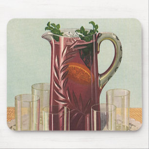 Vintage Drinks and Beverages, Pitcher of Sangria Mouse Pad