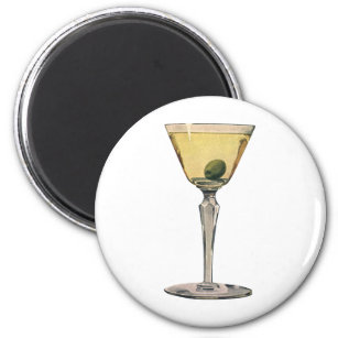 Vintage Drinks Beverages, Martini Olive Cocktail Magnet