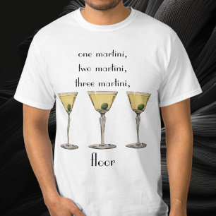 Vintage Drinks Beverages, Martini Olive Cocktail T-Shirt