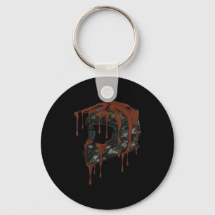 Vintage Drip Melt Motocross Helmet Dirt Bike Racin Keychain
