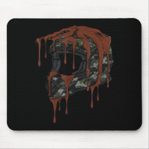 Vintage Drip Melt Motocross Helmet Dirt Bike Racin Mouse Pad