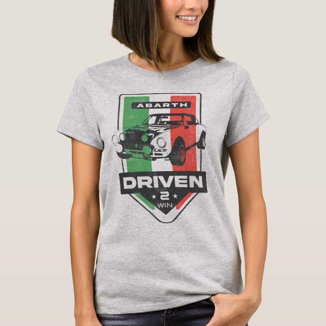 VINTAGE DRIVEN TO WIN ABARTH RACE T-Shirt (Front)