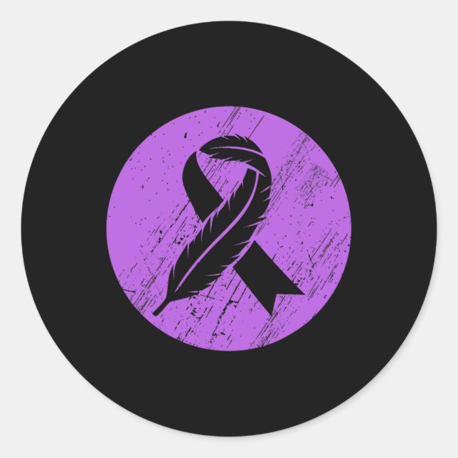 Vintage Drug Overdose Awareness  Classic Round Sticker (Front)