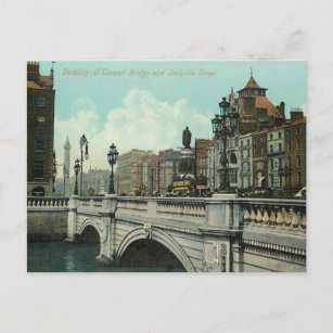 Vintage Dublin Bridge Postcard