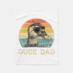 Vintage Duck Dad Duck Lovers Daddy Father#39;s Day Fleece Blanket
