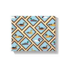 Vintage Duck Decoys Framed in Diamond Shapes