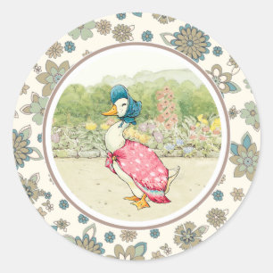 Vintage Duck Easter  Classic Round Sticker