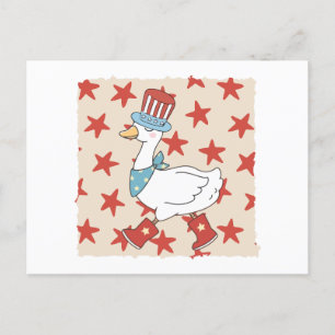 Vintage duck holiday postcard