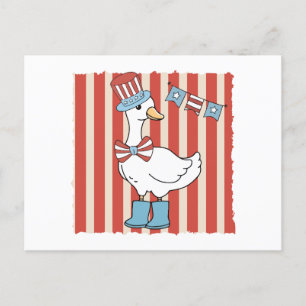 Vintage duck holiday postcard
