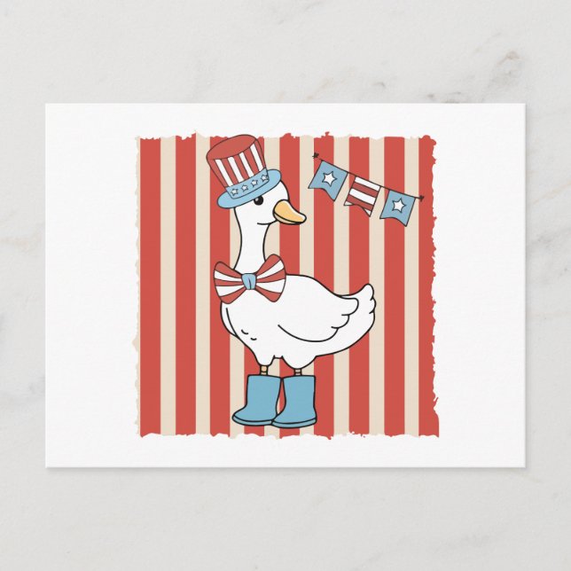 Vintage duck holiday postcard (Front)