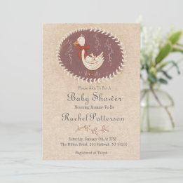 Vintage Duckling Invitation
