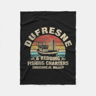 Vintage Dufresne And Redding Fishing Charters Fleece Blanket