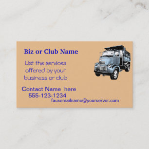 Vintage Dumptruck Biz Card2-customize Business Card
