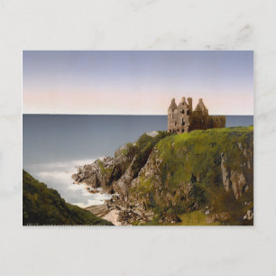 Vintage Dunskey Castle Scotland Postcard