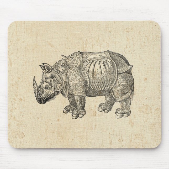 Vintage Durer Rhino Mouse Pad (Front)