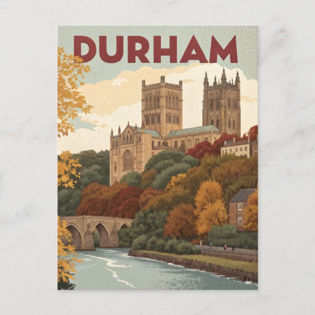 Vintage Durham Travel Postcard (Front)