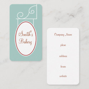 Vintage Dusty Aqua Sign Business Card