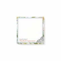 Vintage Dusty Blue Mariposa Post-It Notes