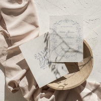 Vintage Dusty Blue Old Money Fancy Wedding