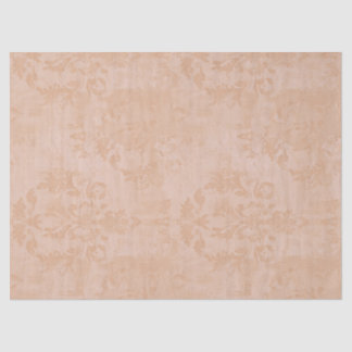 Vintage Dusty Peach Antique Damask Decoupage  Tissue Paper