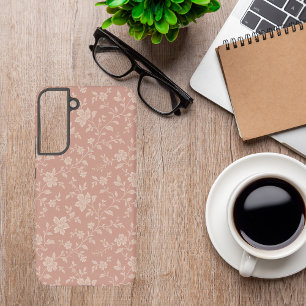 Vintage Dusty Rose Pink Florals Elegant Romantic Samsung Galaxy Case